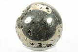 Polished Pyrite Sphere - Peru #228365-1
